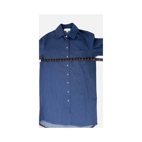 BLUE Denim Collared Shirt Dress Size SMALL - Picture 6 of 12